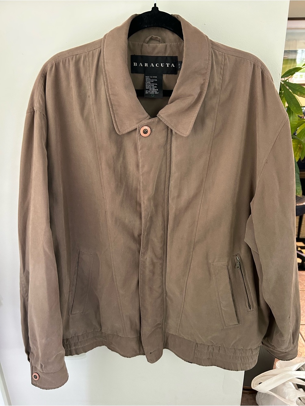 Baracuta "Samuel" Men's Harrington Jacket - Brown / Tan - Size Large